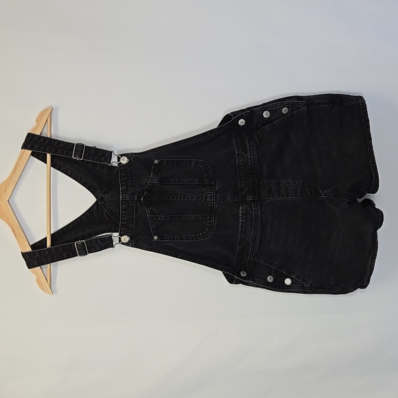 Black Denim Old Navy Overalls - Size Large - Picture 1 of 11